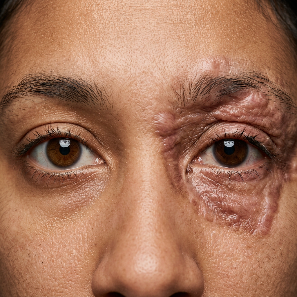Scarred eye