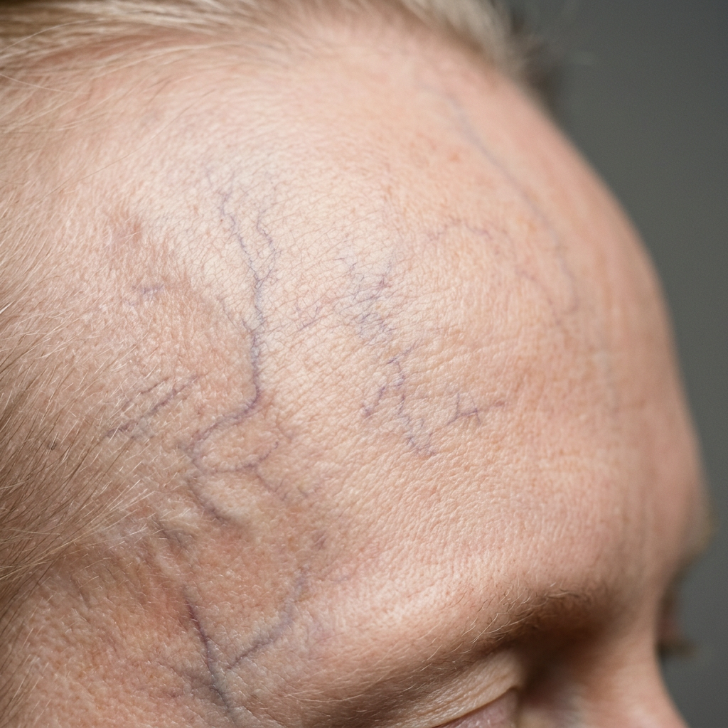 Veins visible